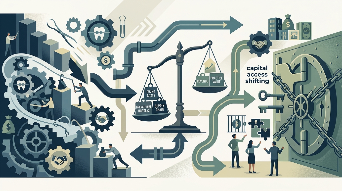 Illustration: Shrinking Margins: Why Practice Valuations and Capital Access are Shifting in 2026